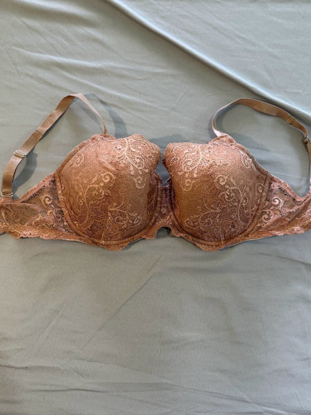 Third Love Women's Lace Balconette Bra 34G Beige/Nude Color Good Condition
